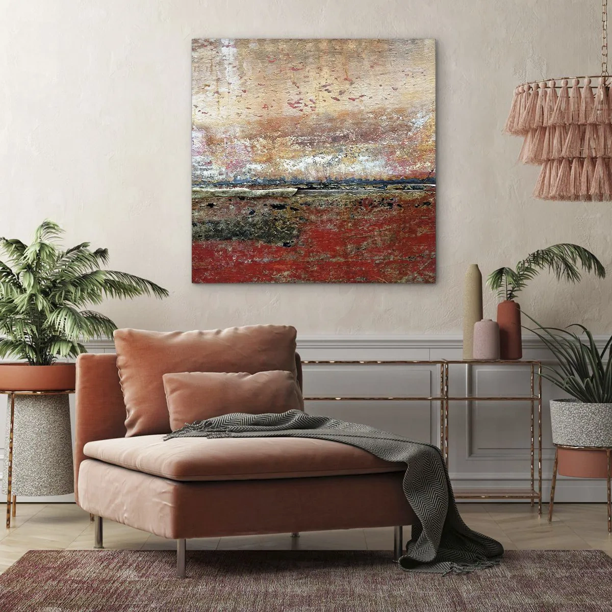 Canvastavla - Bild på duk - Kanske är det havet - 70x70 cm