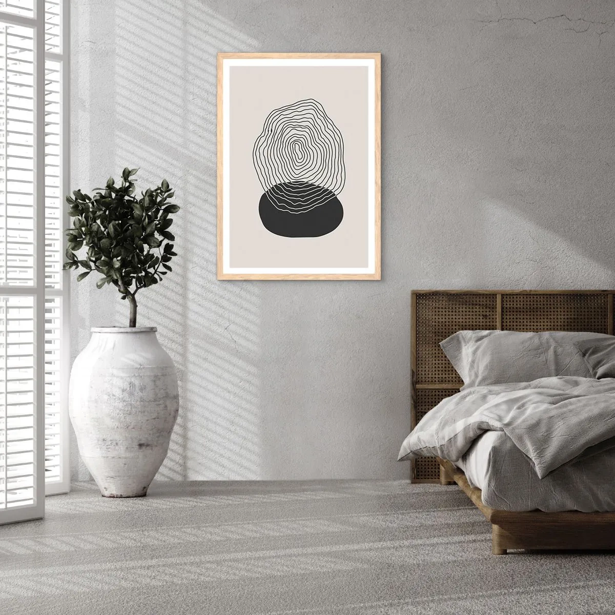 Affisch i ram av ljusek - Varaktighet och vibration - 70x100 cm
