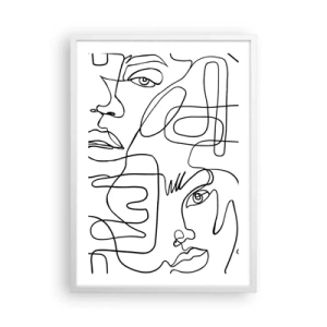 Affisch i vit ram - I trassliga känslor - 50x70 cm