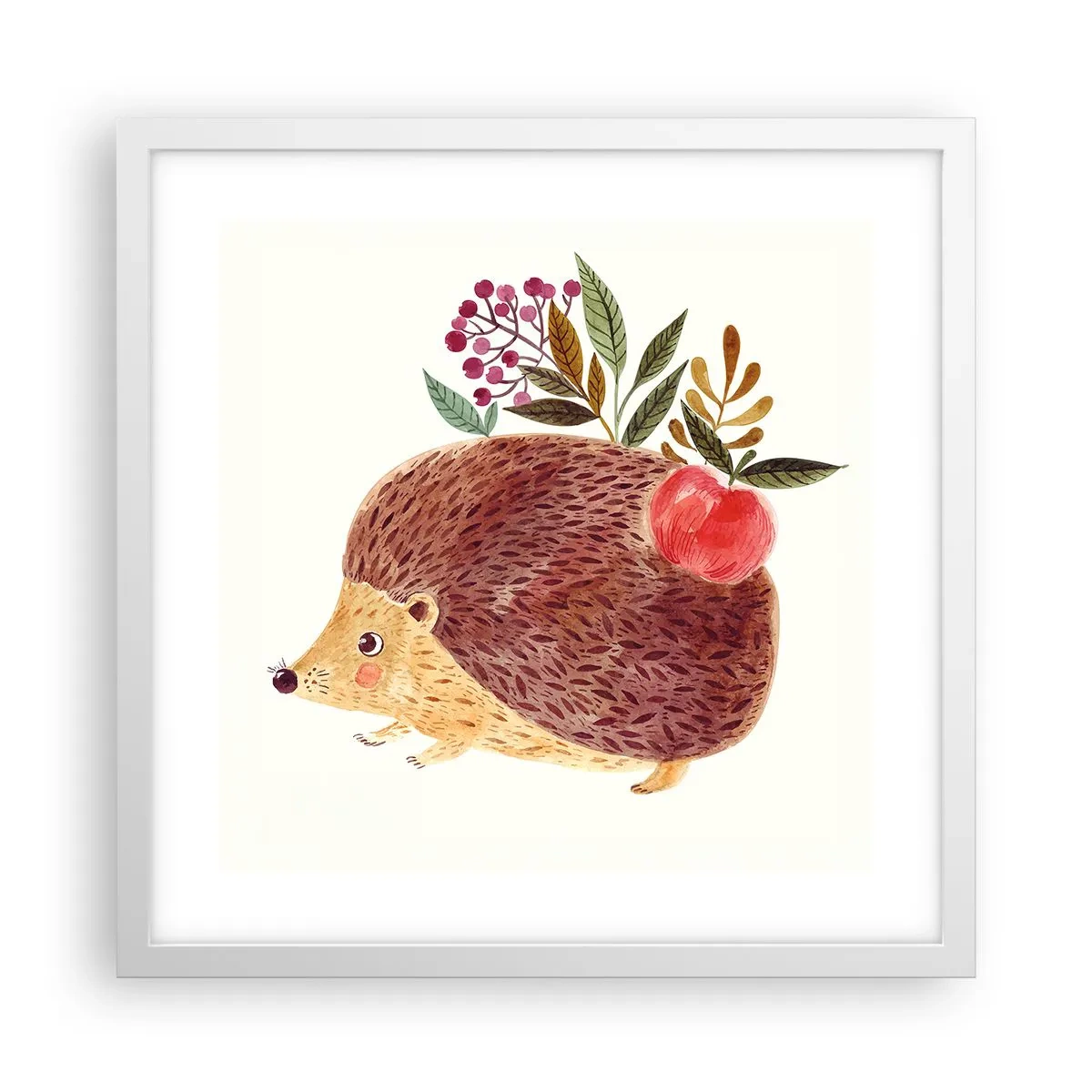 Affisch i vit ram - Och du gillar mig redan - 40x40 cm