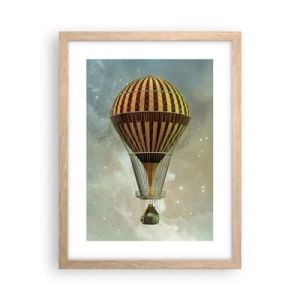 Affisch i ram av ljusek - Banbrytande flygningar - 30x40 cm