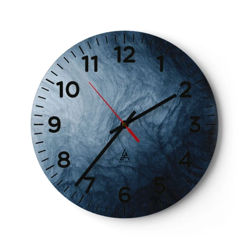 Väggklocka - Klocka på glas - Nå djupt in - 30x30 cm