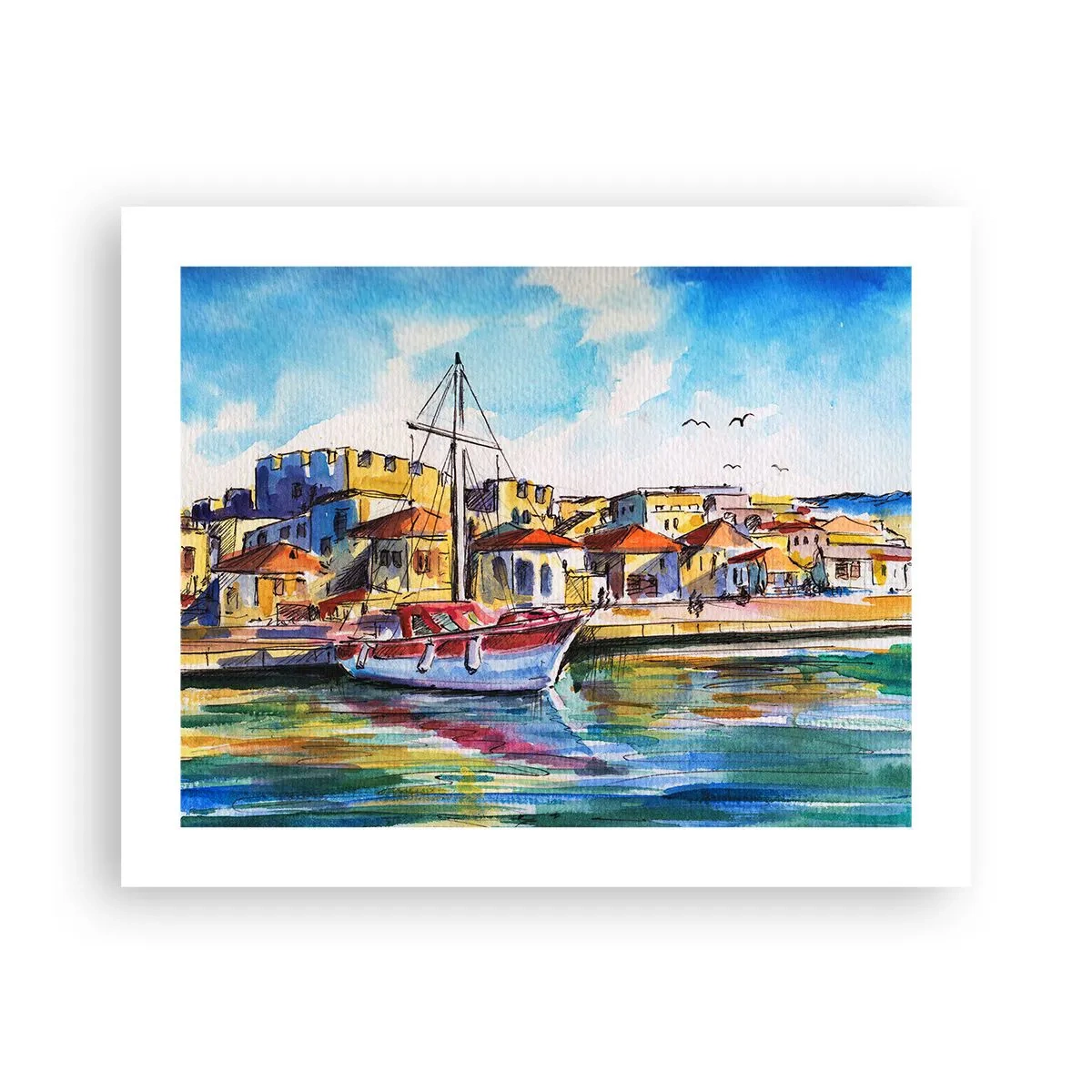 Affisch - Regnbågseftermiddag - 50x40 cm