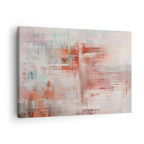 Canvastavla - Bild på duk - Dimmigt. Rosa - 70x50 cm