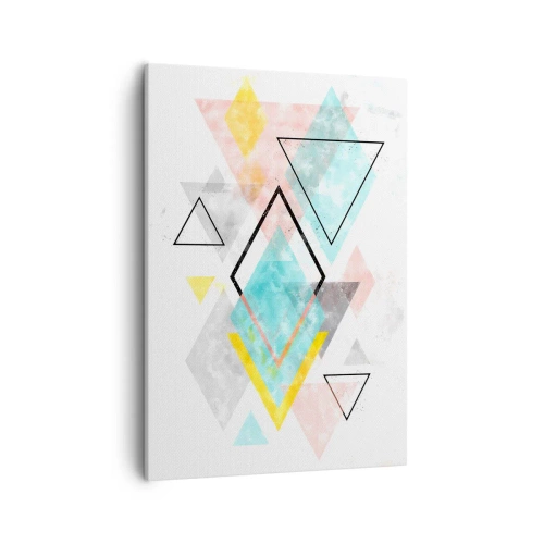 Canvastavla - Bild på duk - Geometriskt spel - 50x70 cm