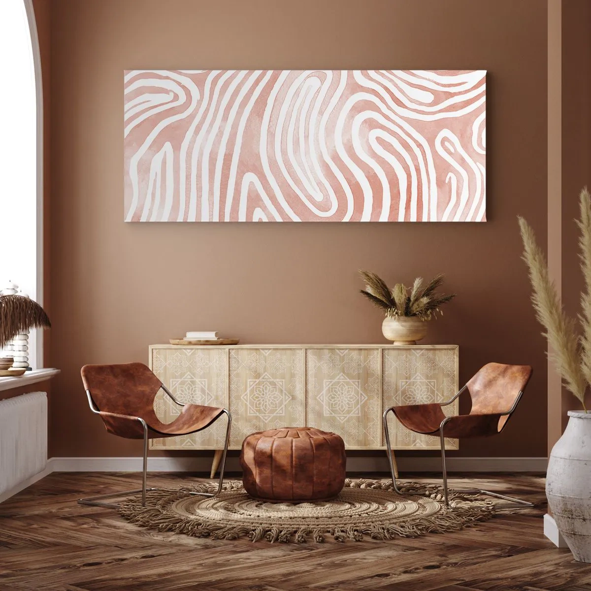 Canvastavla - Bild på duk - I en labyrint av koraller - 160x50 cm