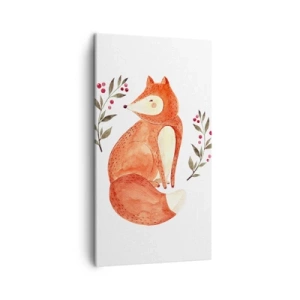 Canvastavla - Bild på duk - Liten rödhårig - 45x80 cm