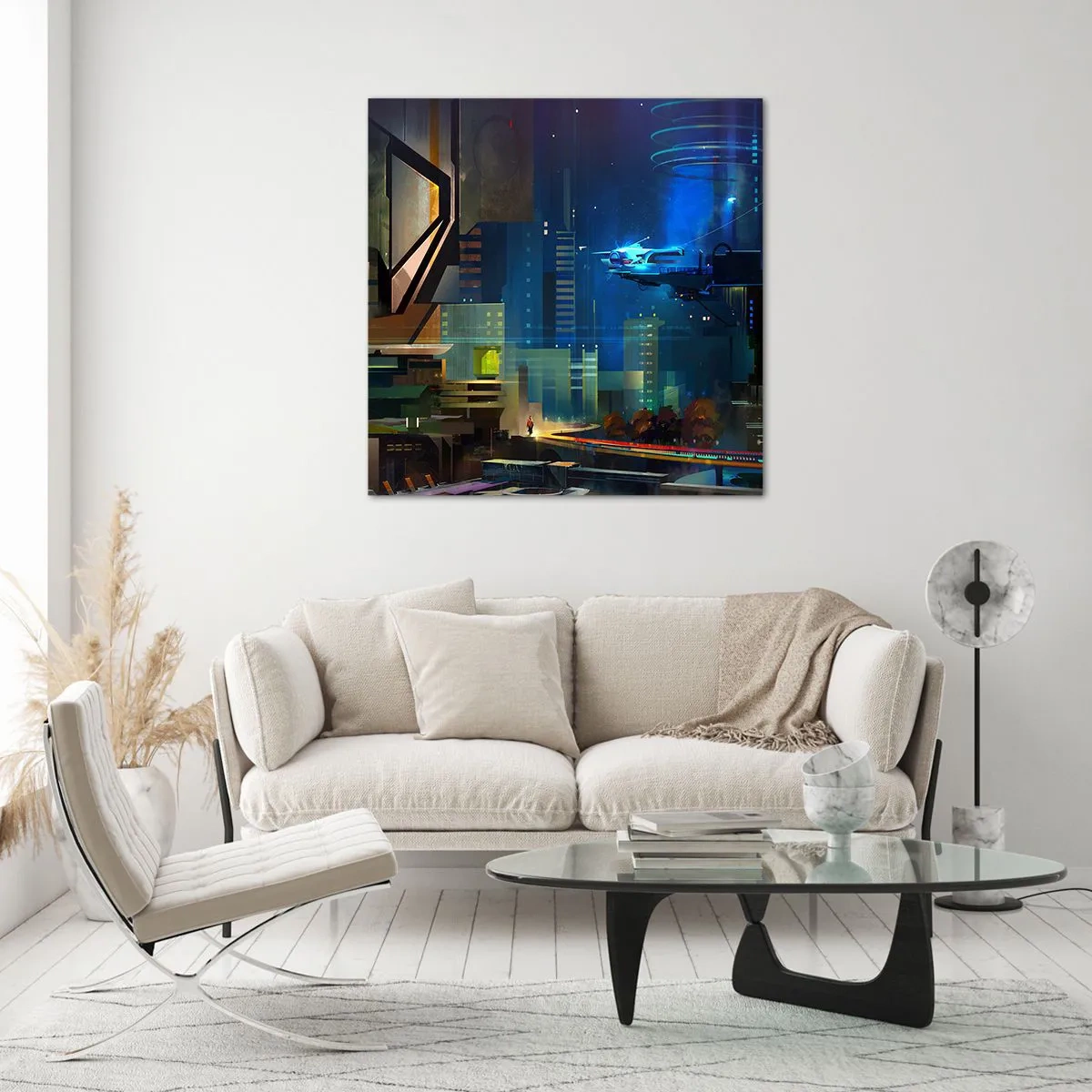 Glastavla - Bild på glas - Inom snar framtid - 40x40 cm