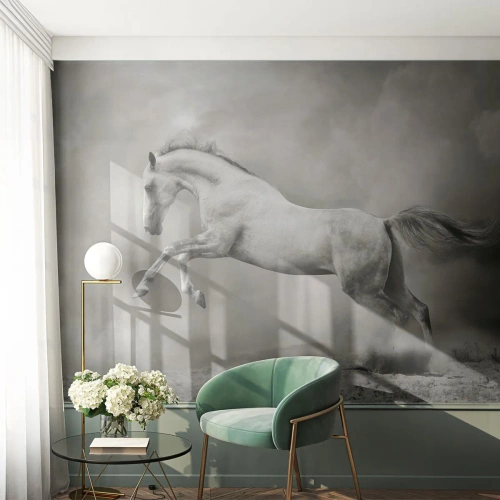 Självhäftande Fototapet Deluxe Sticker - Mellan dröm och sömn - Djur, Häst, Natur - 300x210 cm