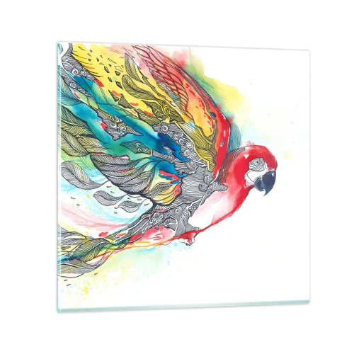 Glastavla - Bild på glas - Lev färgglatt - 60x60 cm