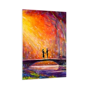 Glastavla - Bild på glas - Himlen älskar också dem - 50x70 cm