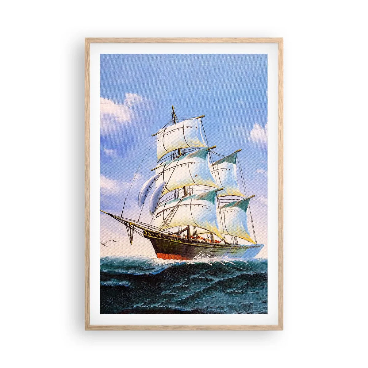 Affisch i ram av ljusek - Stolt med vinden - 61x91 cm