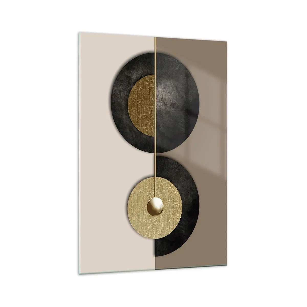 Glastavla - Bild på glas - Variationer runt en cirkel - 70x100 cm