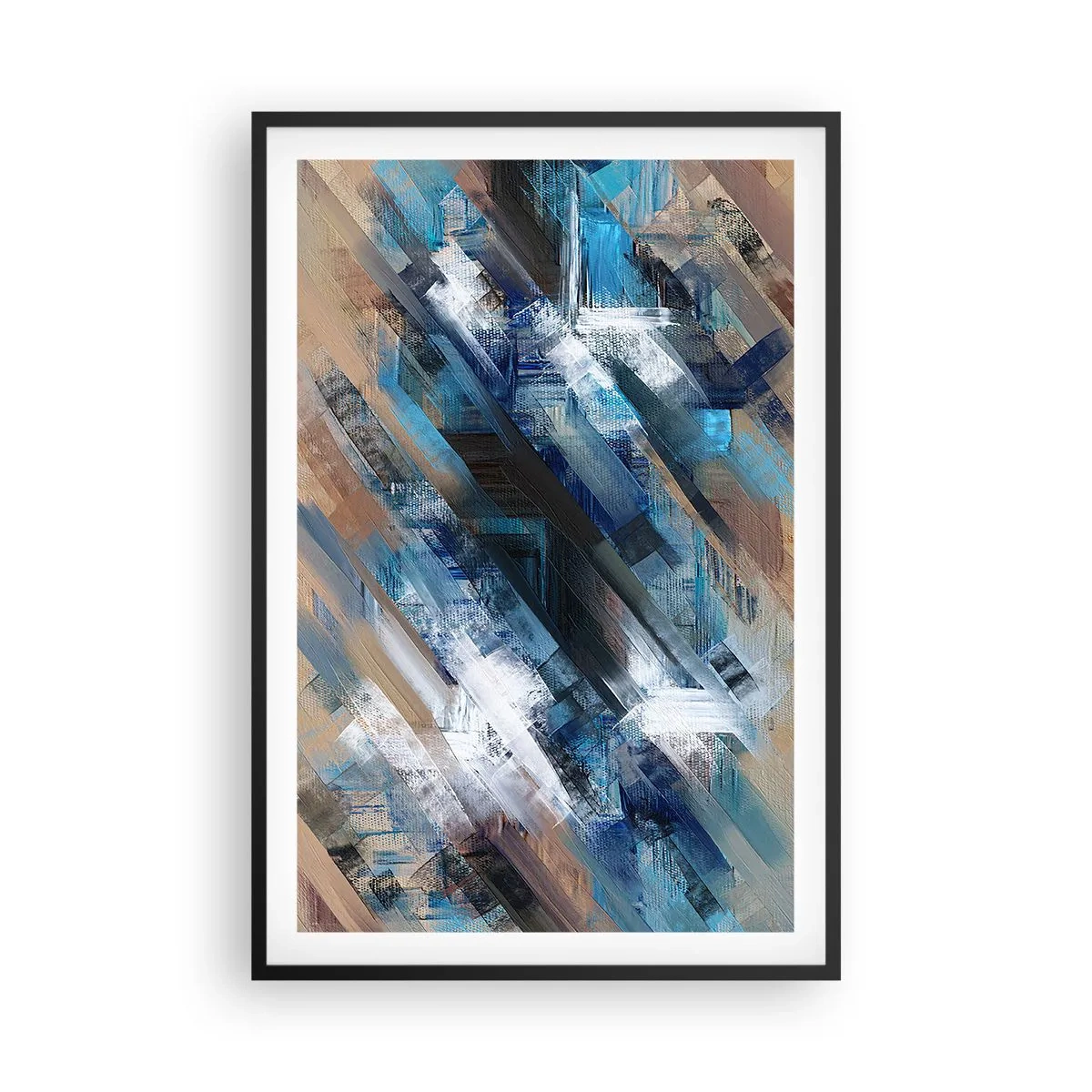 Affisch i svart ram - På en blå sluttning - 61x91 cm
