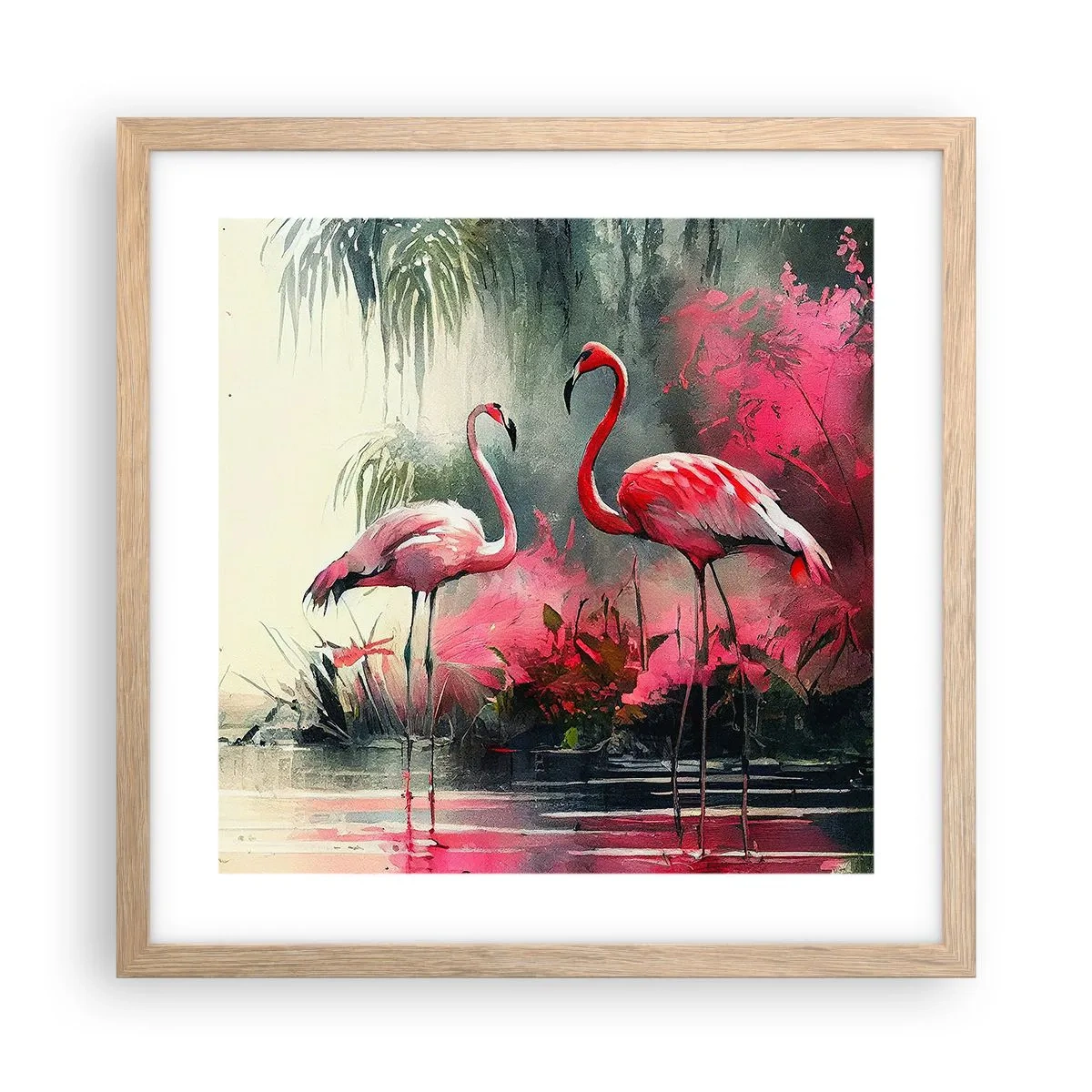 Affisch i ram av ljusek - En lektion i naturlig charm - 40x40 cm