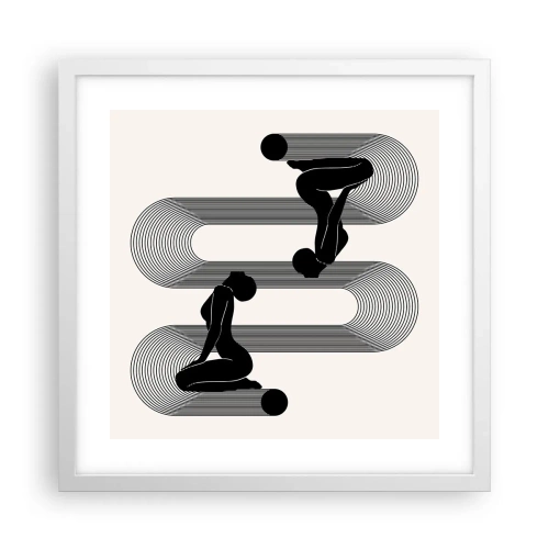 Affisch i vit ram - Sensuell symmetri - 40x40 cm
