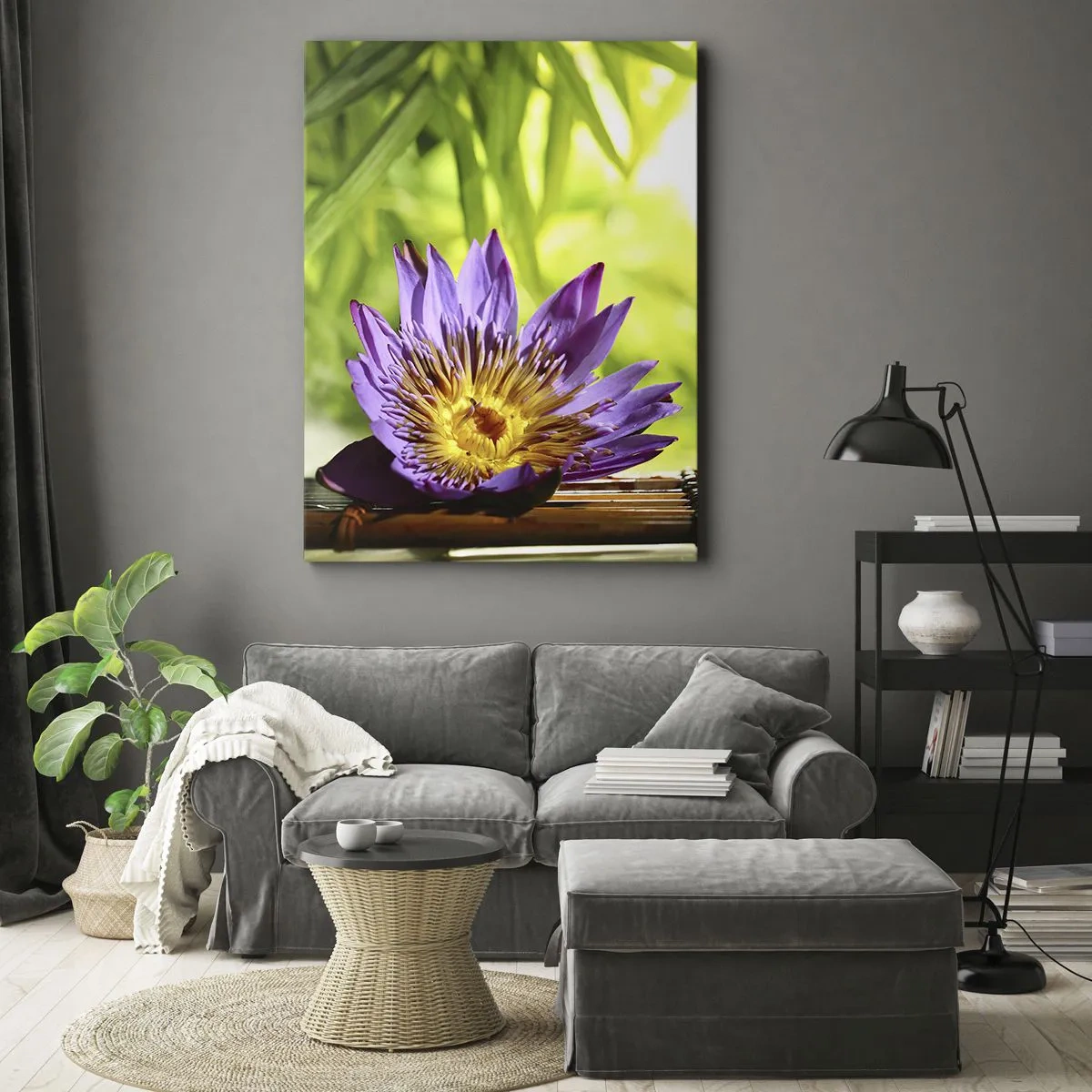 Canvastavla - Bild på duk - I asiatisk sol - 65x120 cm