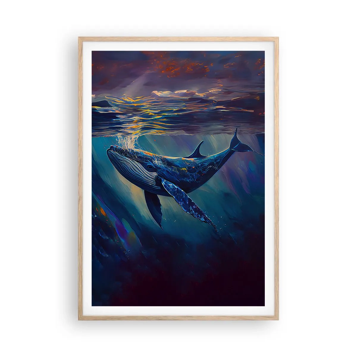 Affisch i ram av ljusek - Välkommen till min värld - 70x100 cm