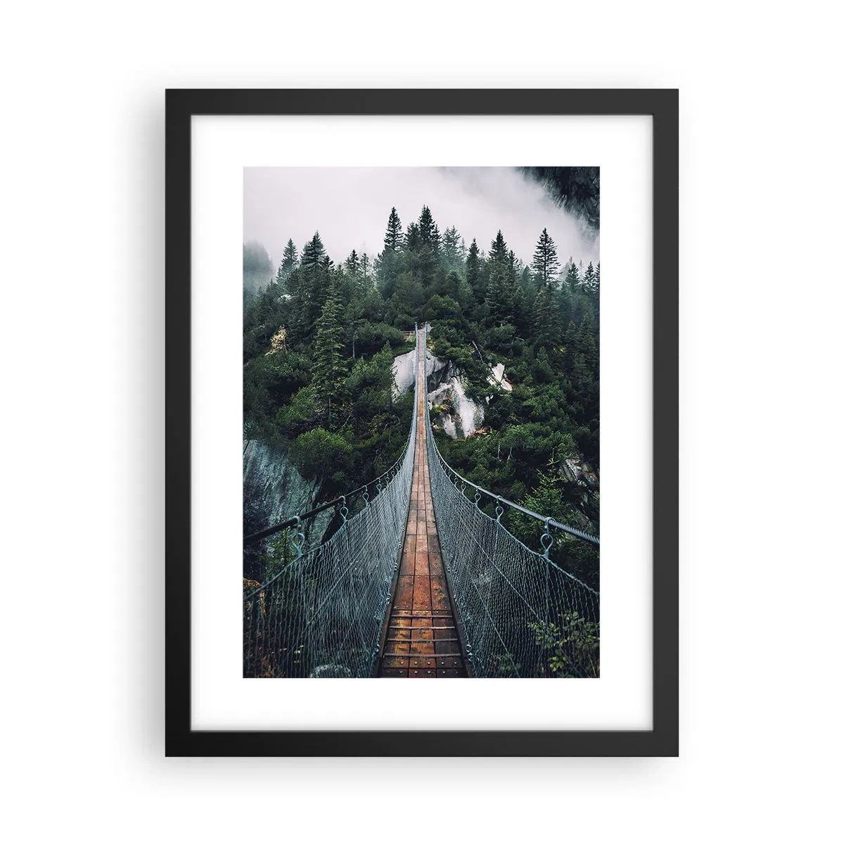 Affisch i svart ram - Där örnar vågar - 30x40 cm