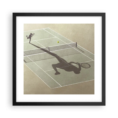 Affisch i svart ram - Övervinna sig själv - 40x40 cm