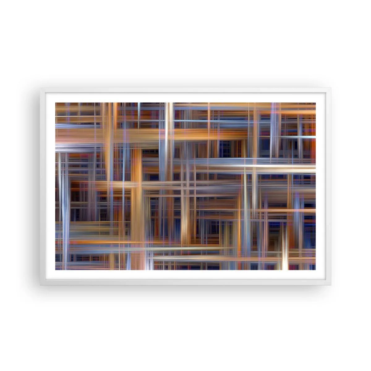 Affisch i vit ram - Vävd av ljus - 91x61 cm