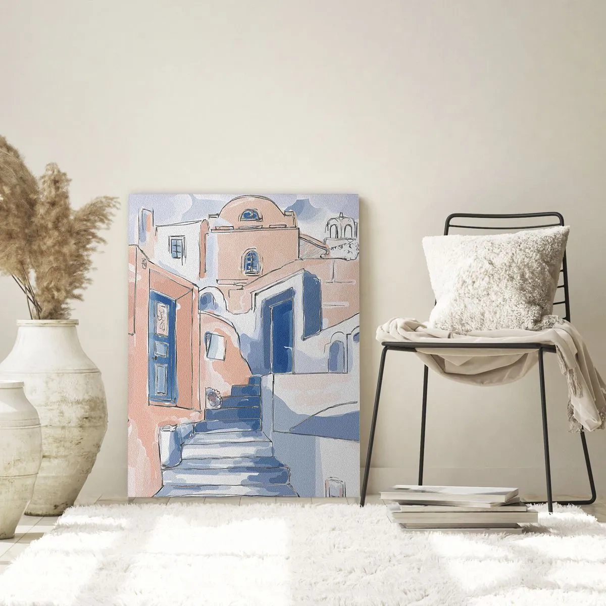 Glastavla - Bild på glas - Exotisk stad - 80x120 cm