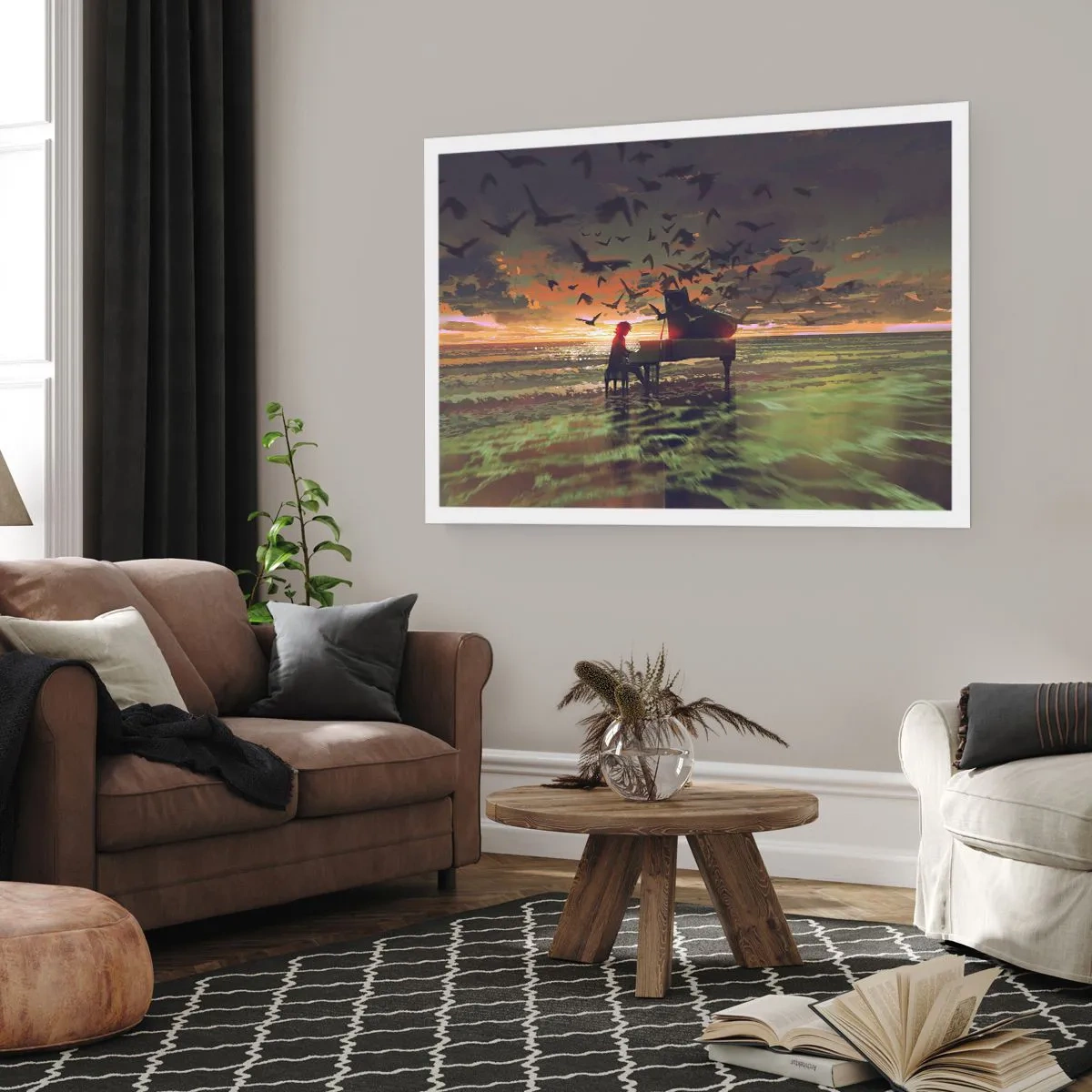 Affisch - Konsert för piano och vågor - 70x50 cm