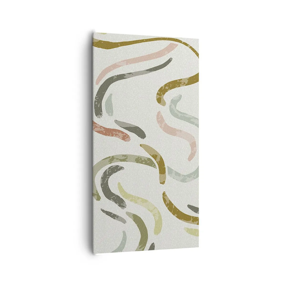 Canvastavla - Bild på duk - Abstraktionens glada dans - 65x120 cm