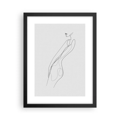 Affisch i svart ram - Bara en utfästelse - 30x40 cm