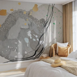 Självhäftande Fototapet Deluxe Sticker - Organisk komposition - Abstraktion, Blots, Måla - 250x175 cm