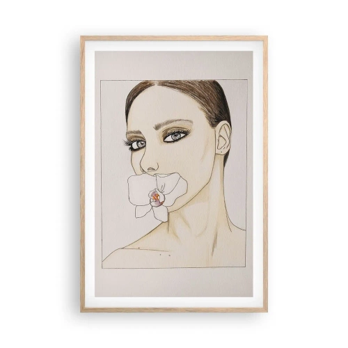 Affisch i ram av ljusek - Elegansens och skönhetens symbol - 61x91 cm