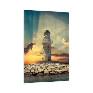 Glastavla - Bild på glas - Ljus - Godhet - Skönhet - 80x120 cm