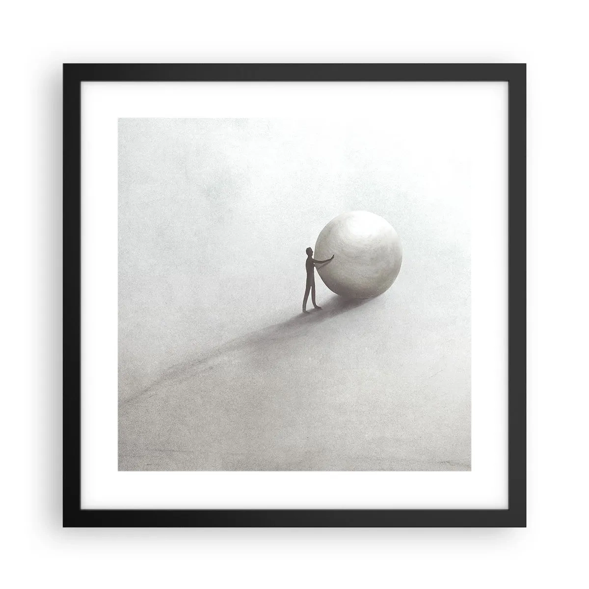 Affisch i svart ram - Livets spel - 40x40 cm