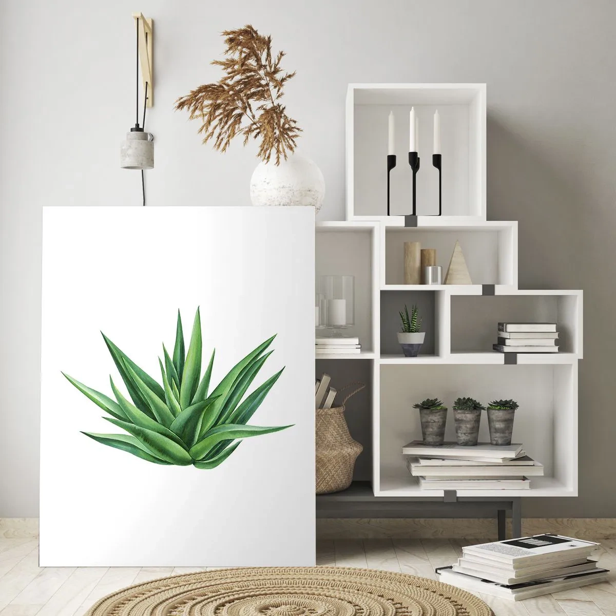 Glastavla - Bild på glas - Grönt - styrka - liv - 50x70 cm