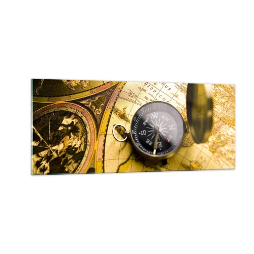 Glastavla - Bild på glas - Kanske till världens ände? - 100x40 cm
