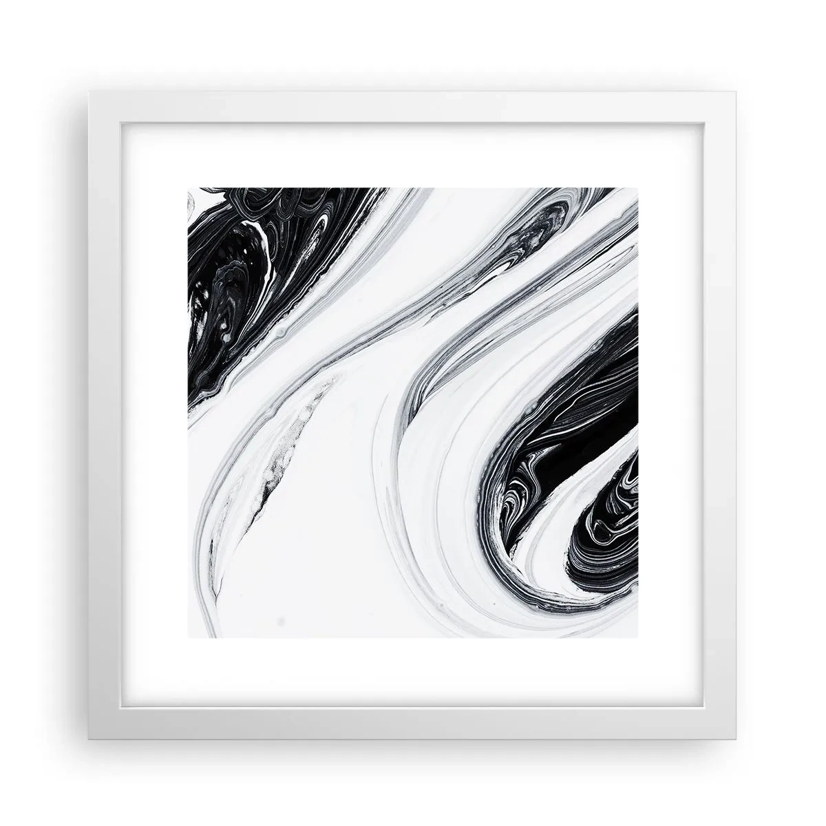 Affisch i vit ram - Motsatskombination - 30x30 cm