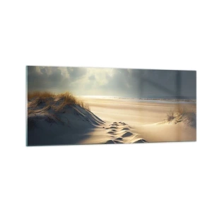 Glastavla - Bild på glas - Lugnande landskap - 100x40 cm