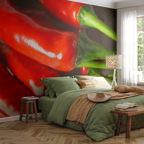 Självhäftande Fototapet Deluxe Sticker - Saftiga, glänsande, släta - Gastronomi, Peppar, Grönsaker - 100x70 cm