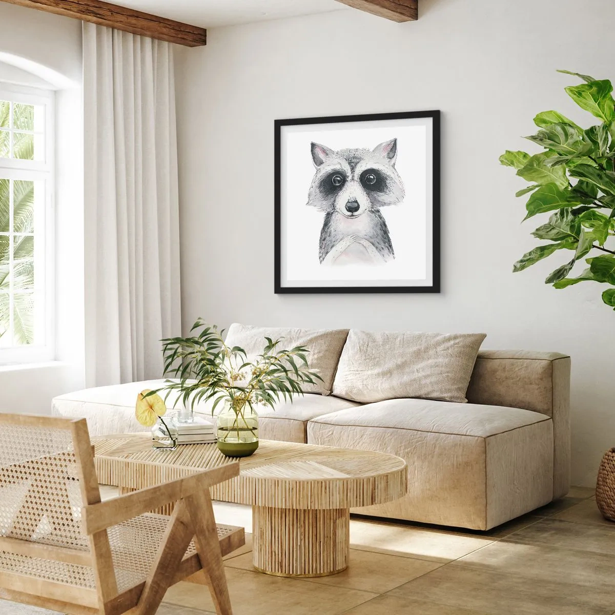 Affisch i svart ram - En stund för känslor - 50x50 cm