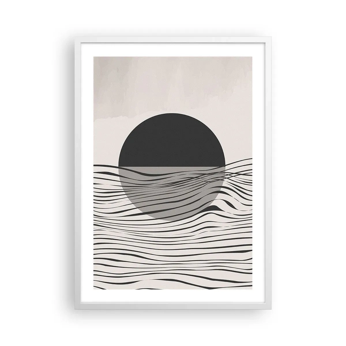 Affisch i vit ram - Halvdan komposition - 50x70 cm