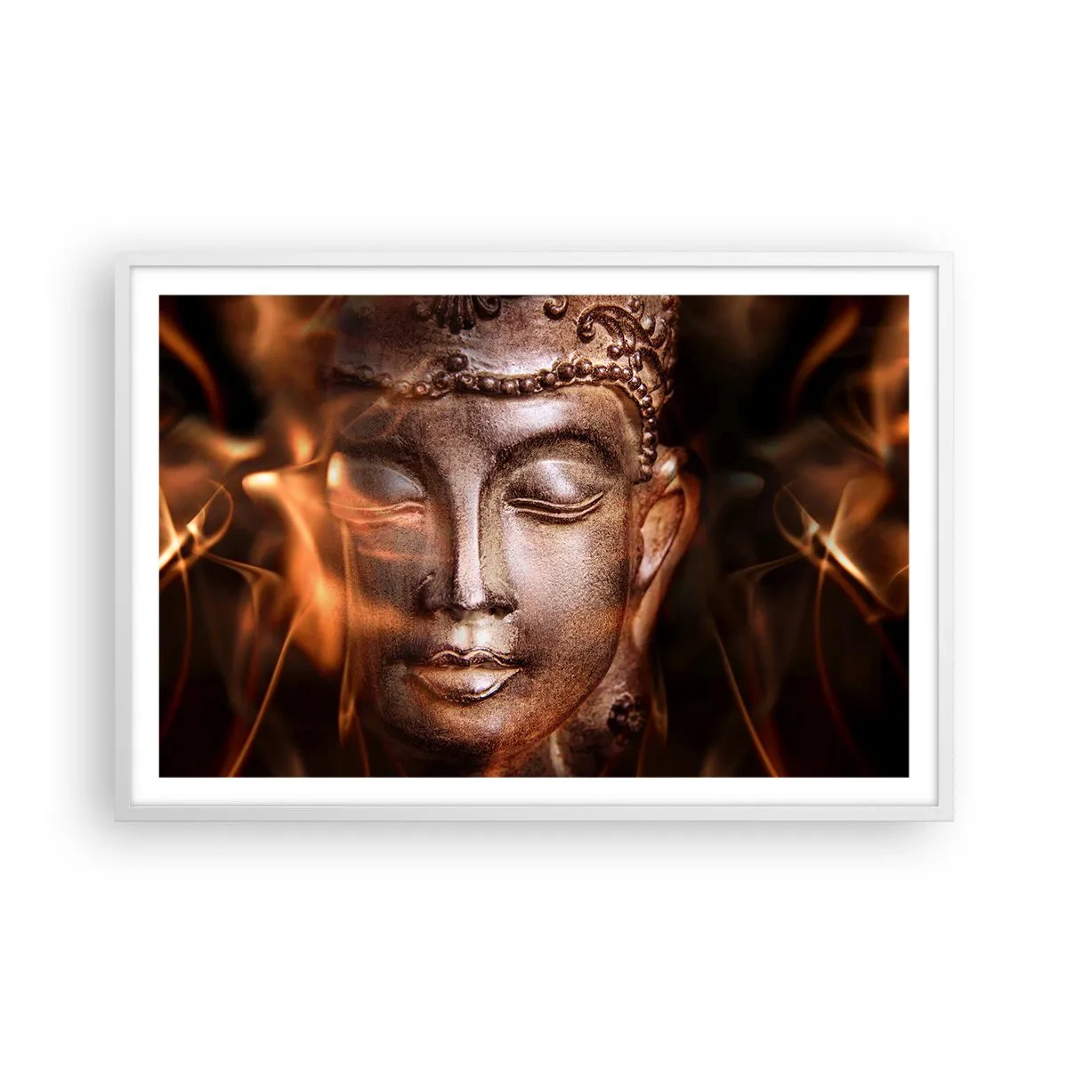 Affisch i vit ram - Det finns bara här och nu - 91x61 cm