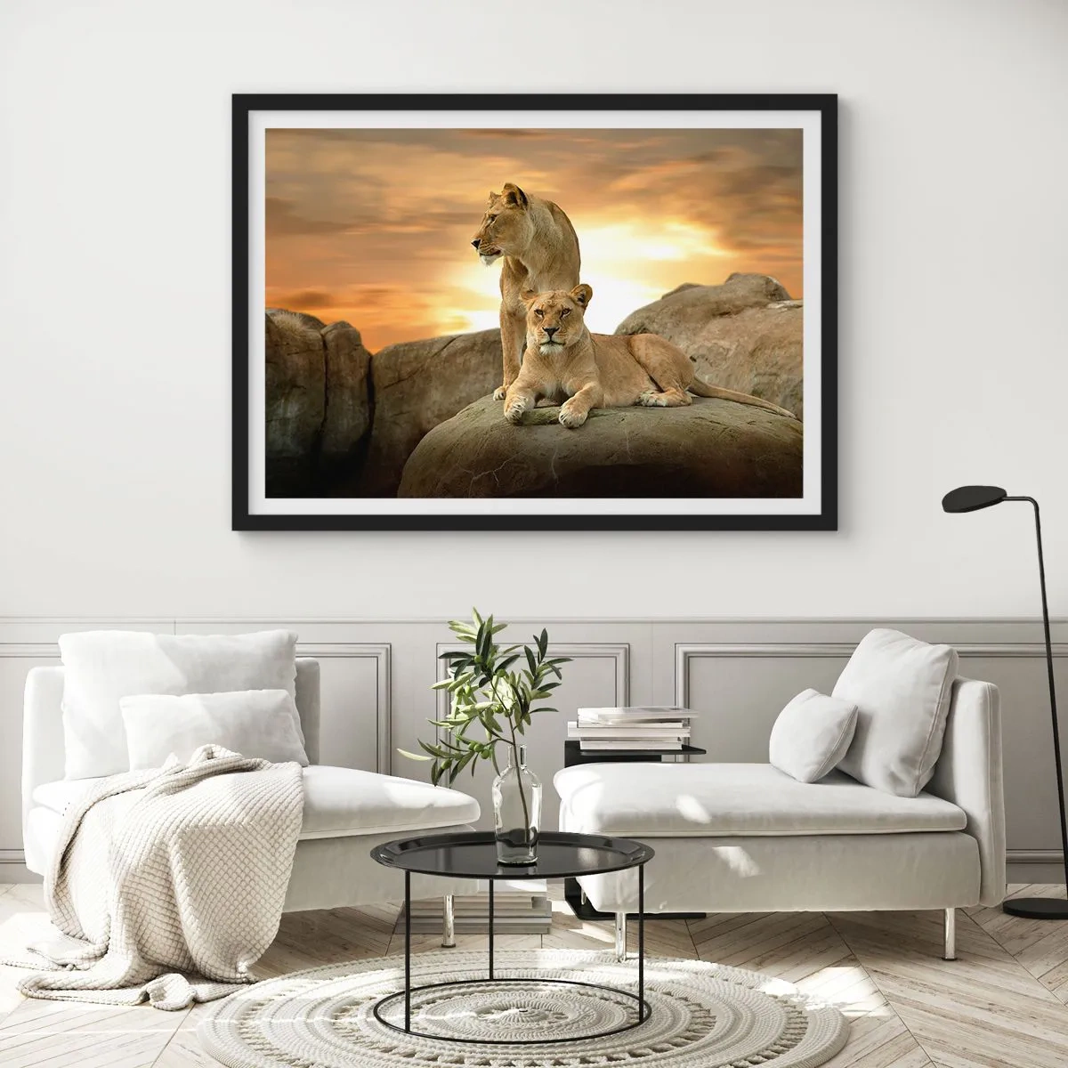 Affisch i svart ram - Kungligt majestät - 70x50 cm