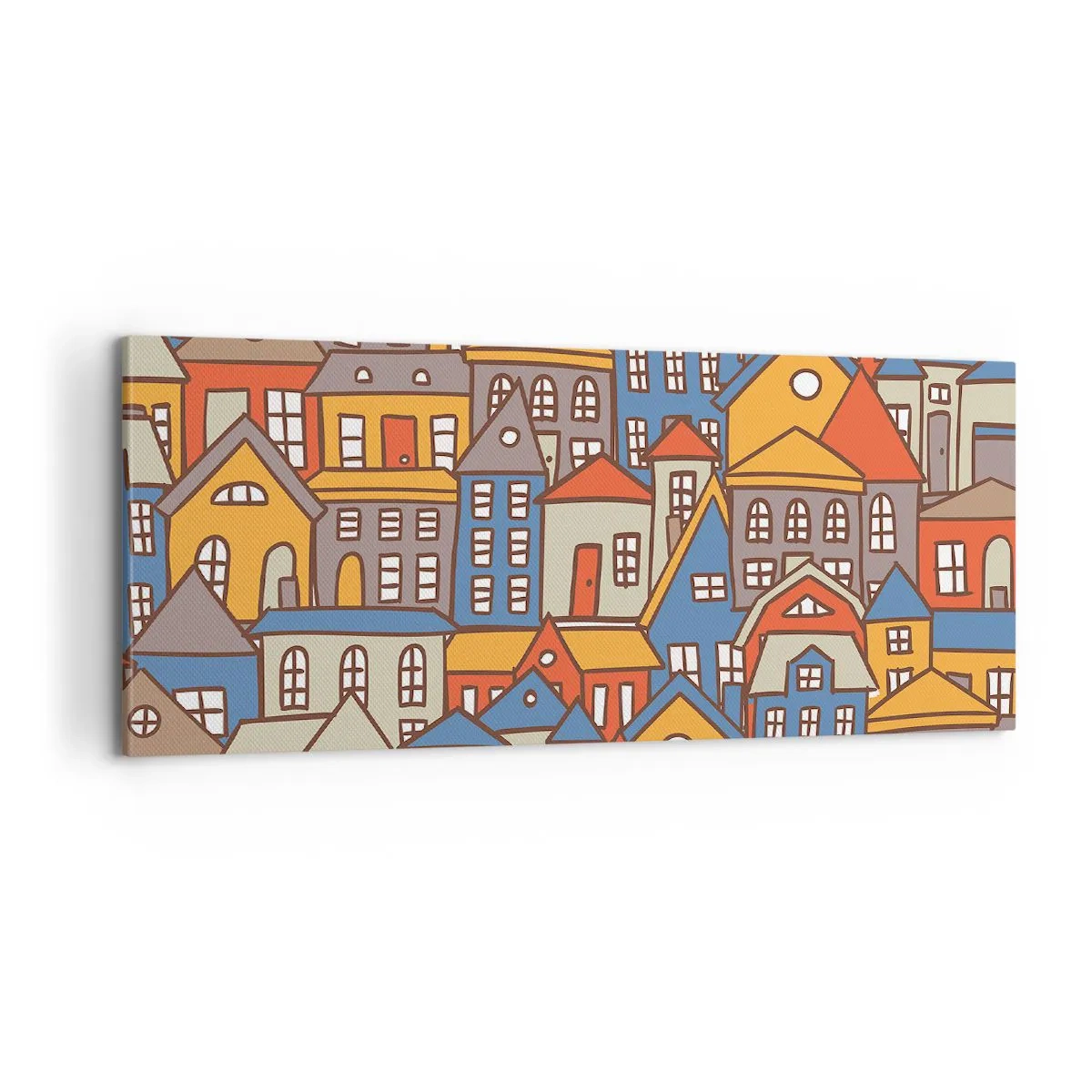 Canvastavla - Bild på duk - Hus bakom hus - 100x40 cm