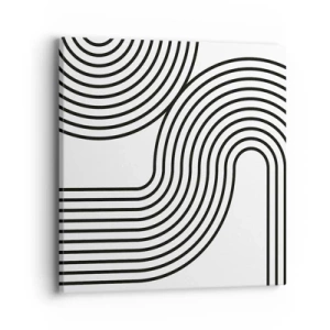 Canvastavla - Bild på duk - På en kurva - 40x40 cm