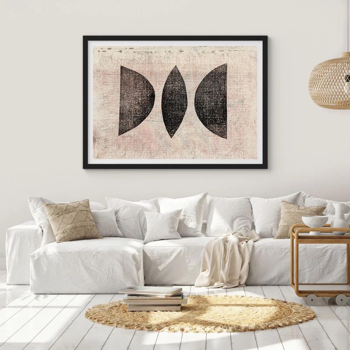 Affisch i svart ram - Etnisk abstraktion - 91x61 cm