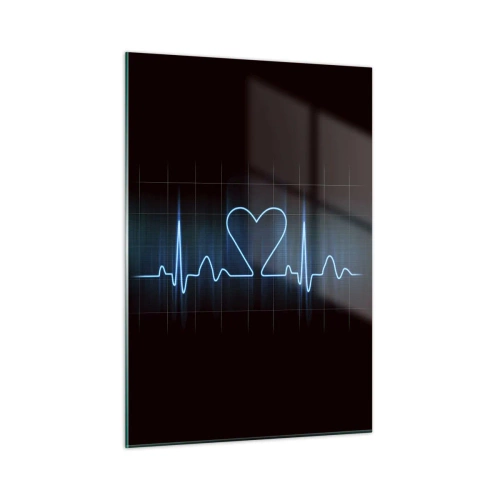 Glastavla - Bild på glas - I hjärtats takt - 50x70 cm