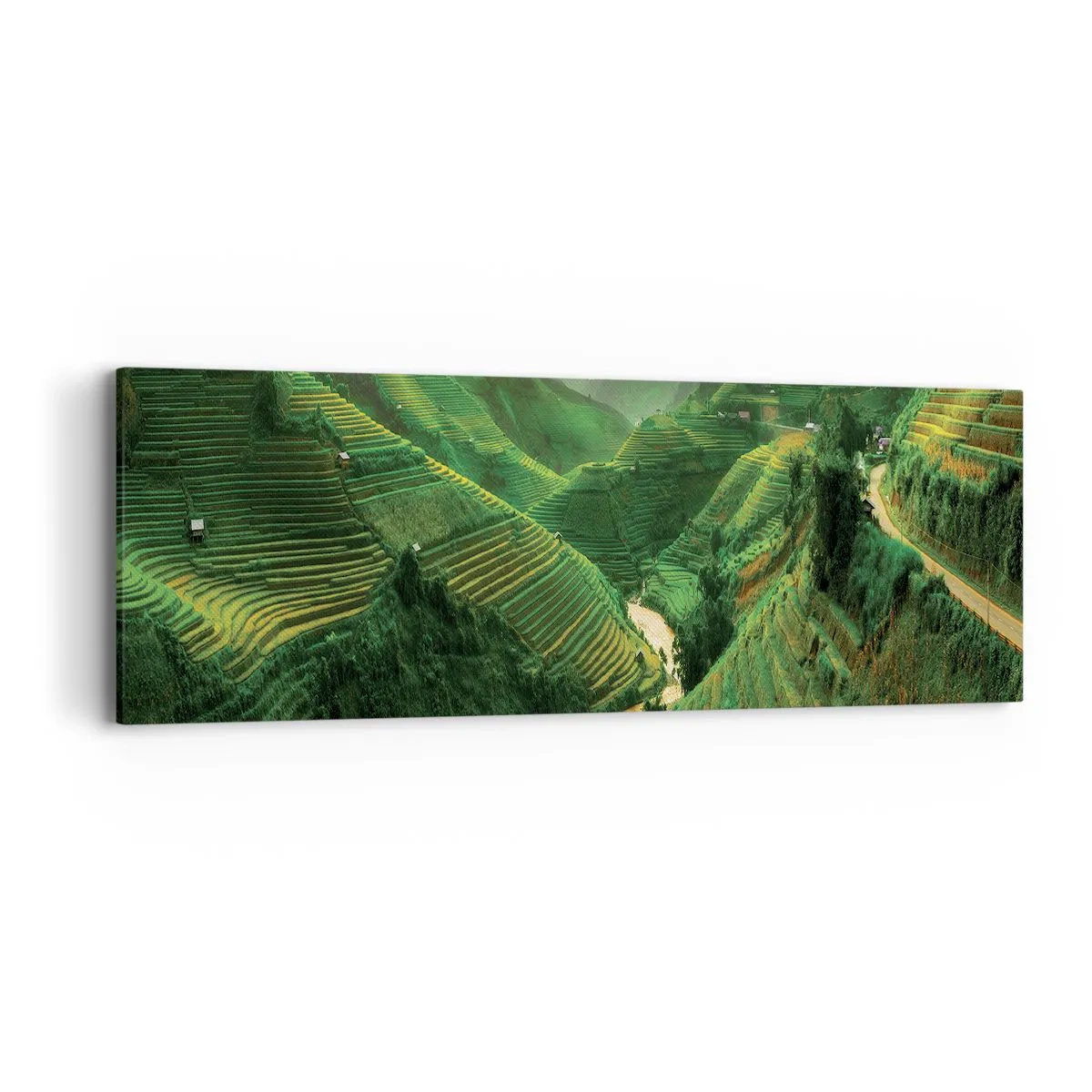 Canvastavla - Bild på duk - Vietnamesisk dal - 90x30 cm