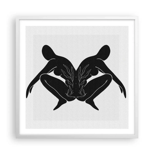 Affisch i vit ram - En delad själ - 60x60 cm