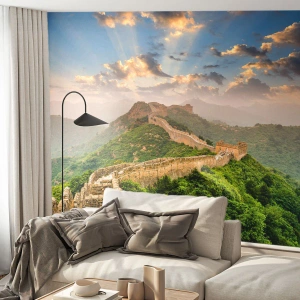 Självhäftande Fototapet Deluxe Sticker - Tidlös storhet - Landskap, Kinesiska muren, Asien - 300x210 cm