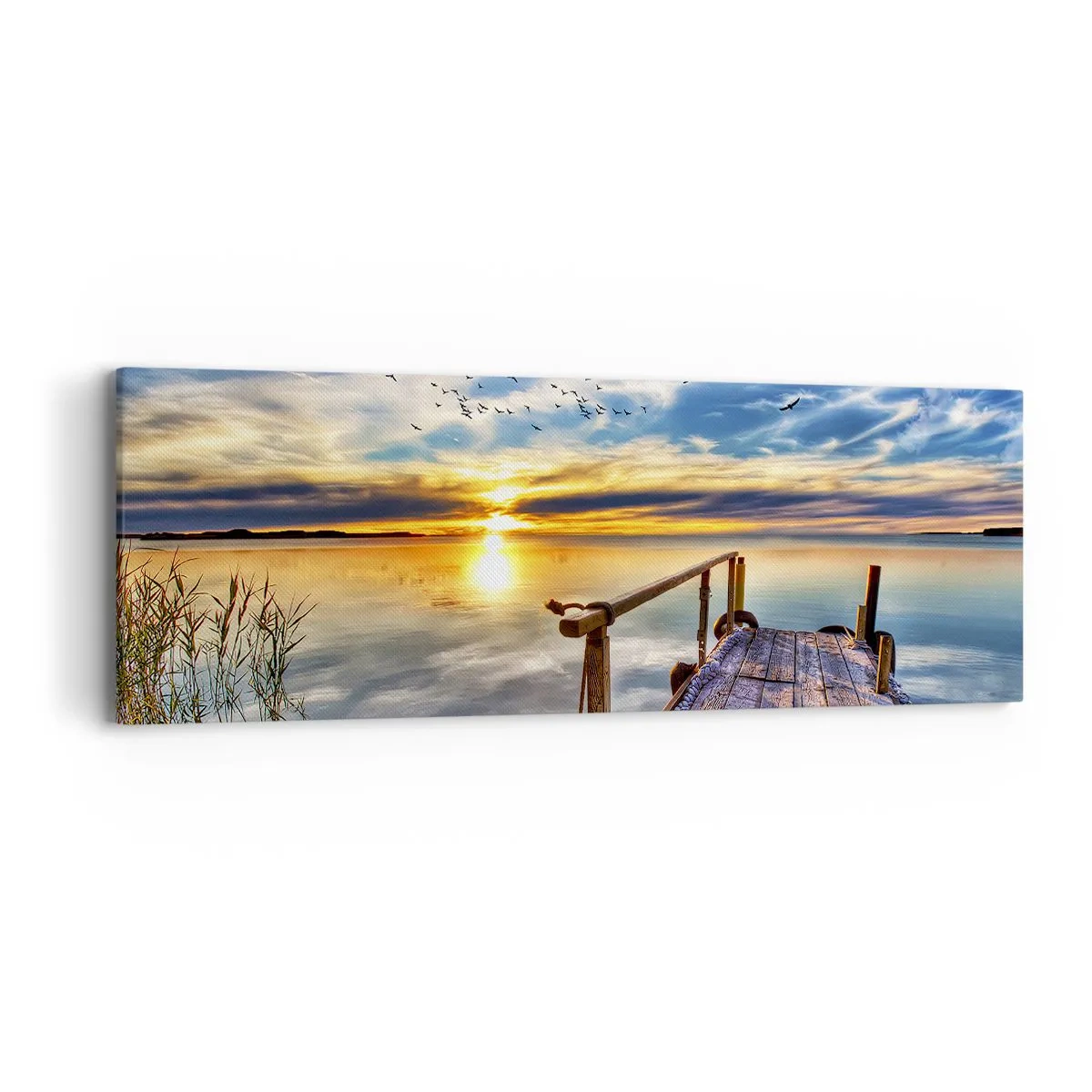 Canvastavla - Bild på duk - Vinden lägger sig - 90x30 cm